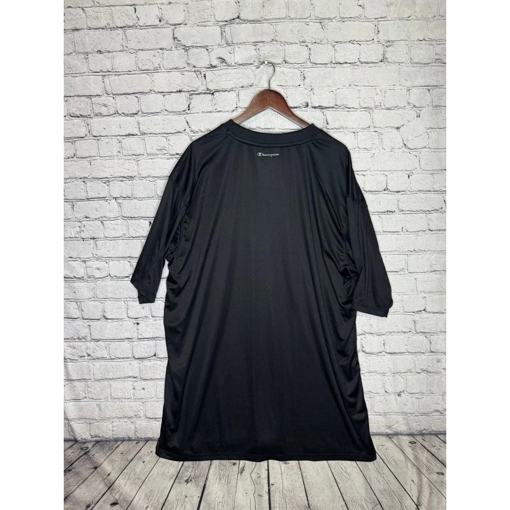 Champion Mens 3XLT Black‎ Athletic Performance T Shirt Short Sleeve - Picture 3 of 7